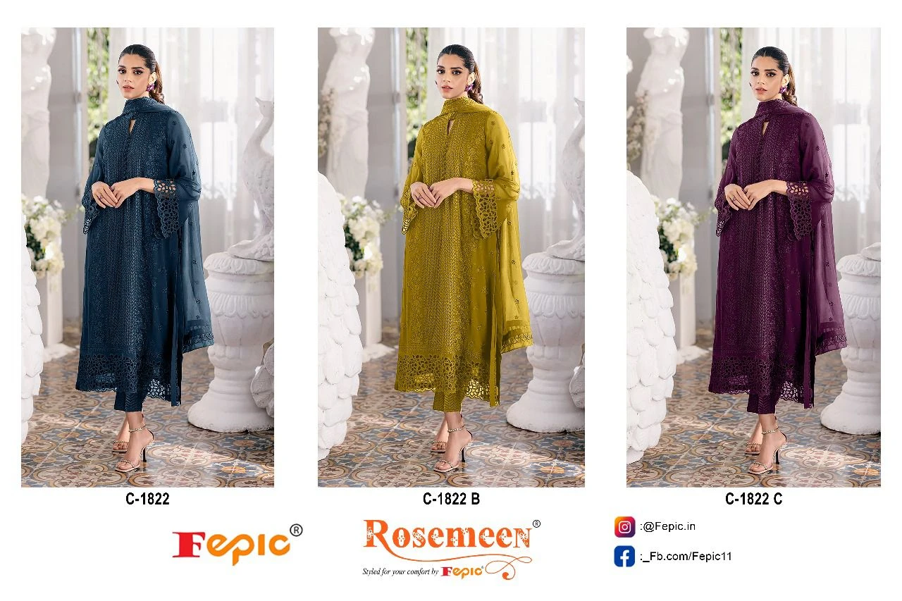 Fepic C 1822 Abc Georgette Wholesale Pakistani Salwar Suit Catalog — Wholesale Pakistani Suits, MPA wholesale from Surat — view 7
